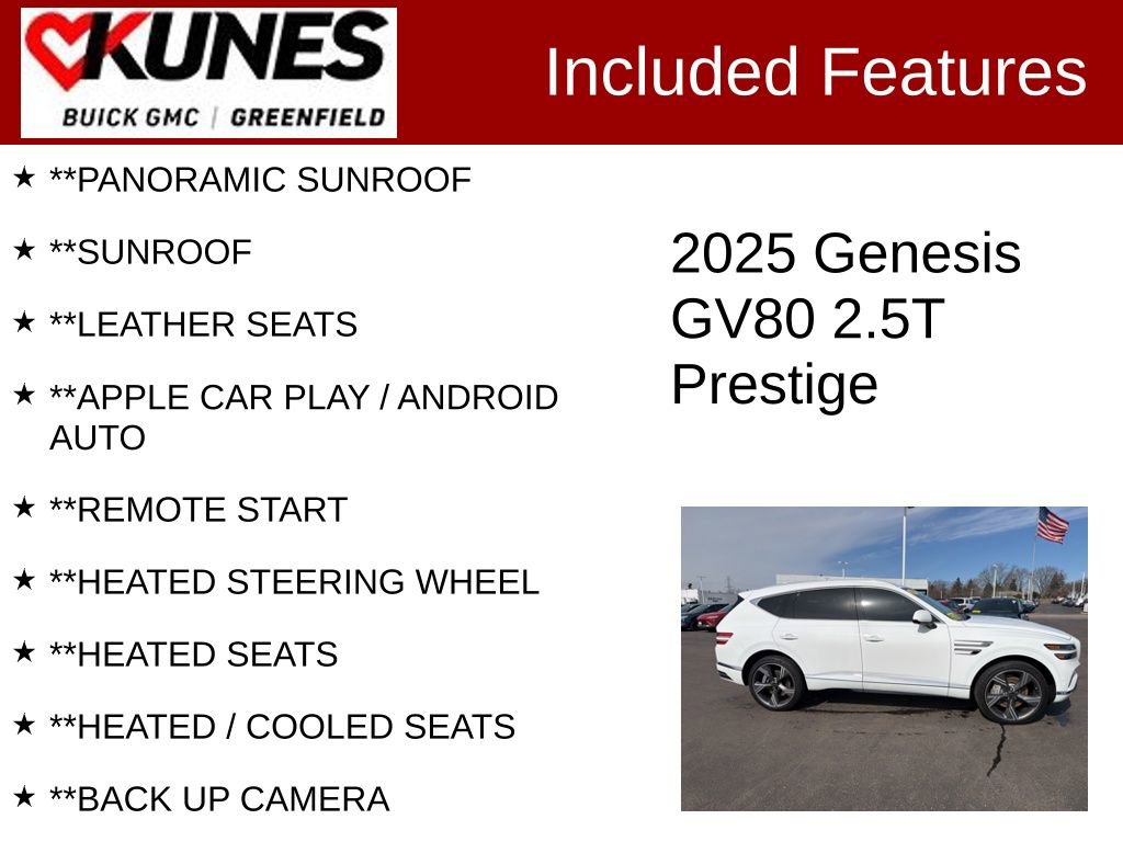 Used 2025 Genesis GV80 2.5T Prestige image 2
