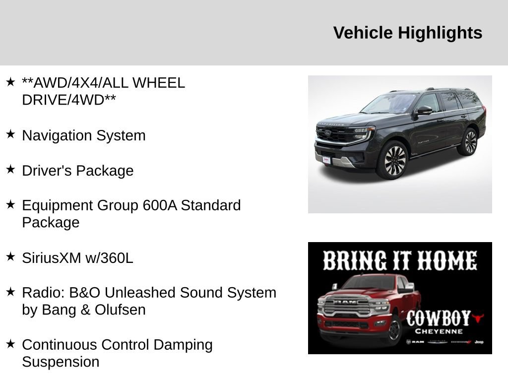 Used 2025 Ford Expedition Platinum w/ Driver's Package AWD/4WD image 2