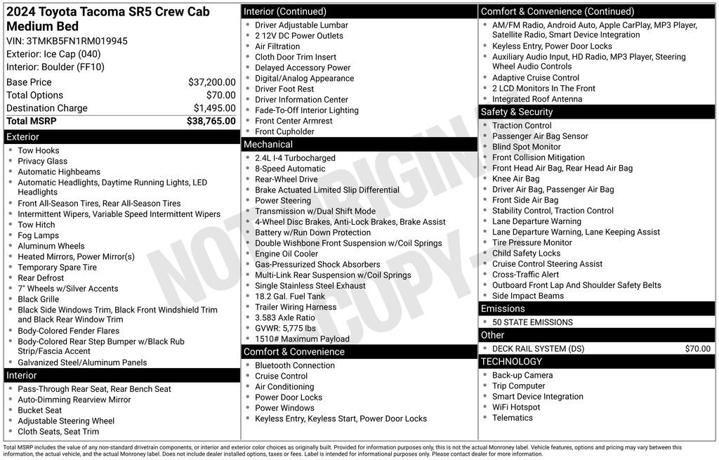 Used 2024 Toyota Tacoma SR5 image 15