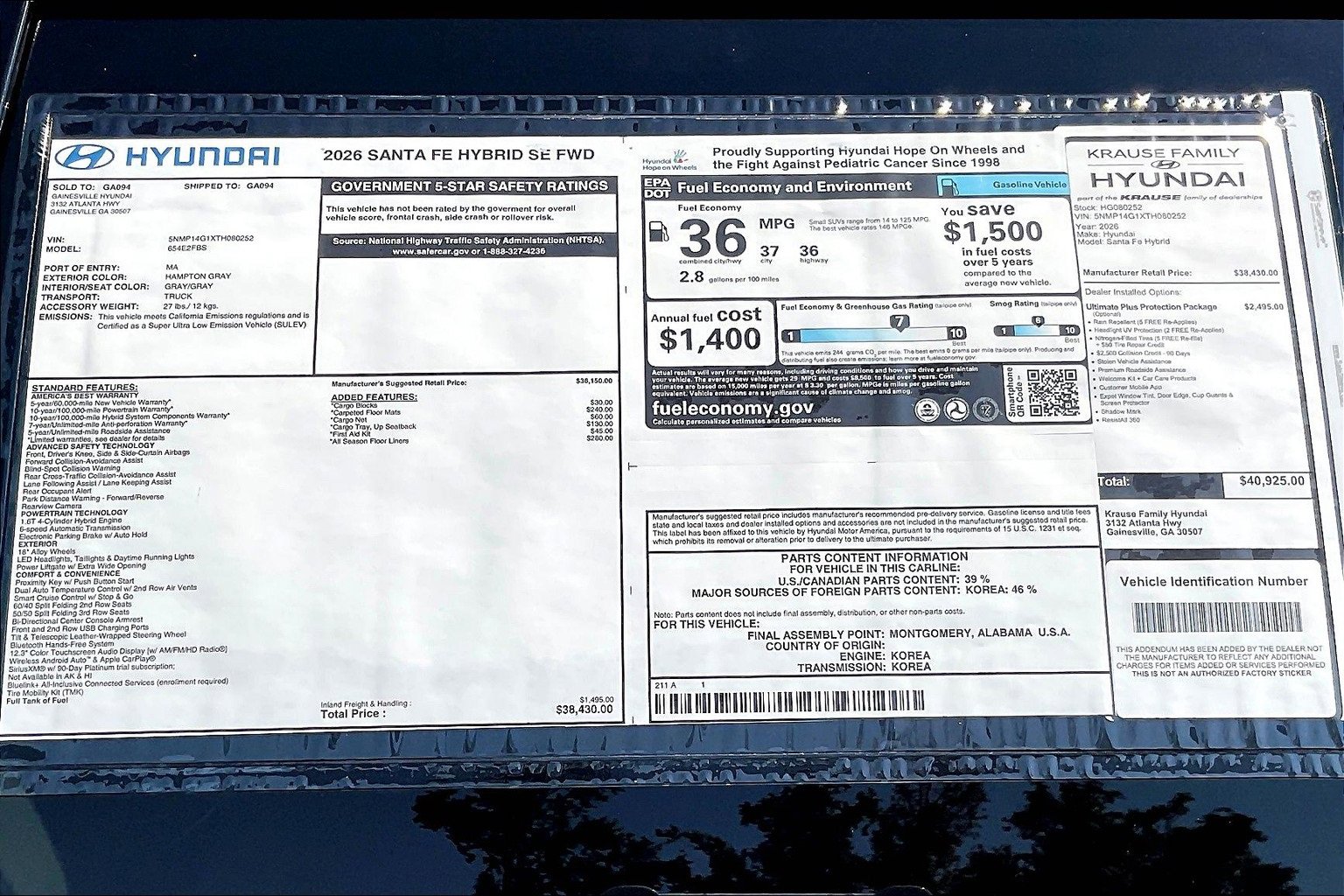 New 2026 Hyundai Santa Fe SE image 14