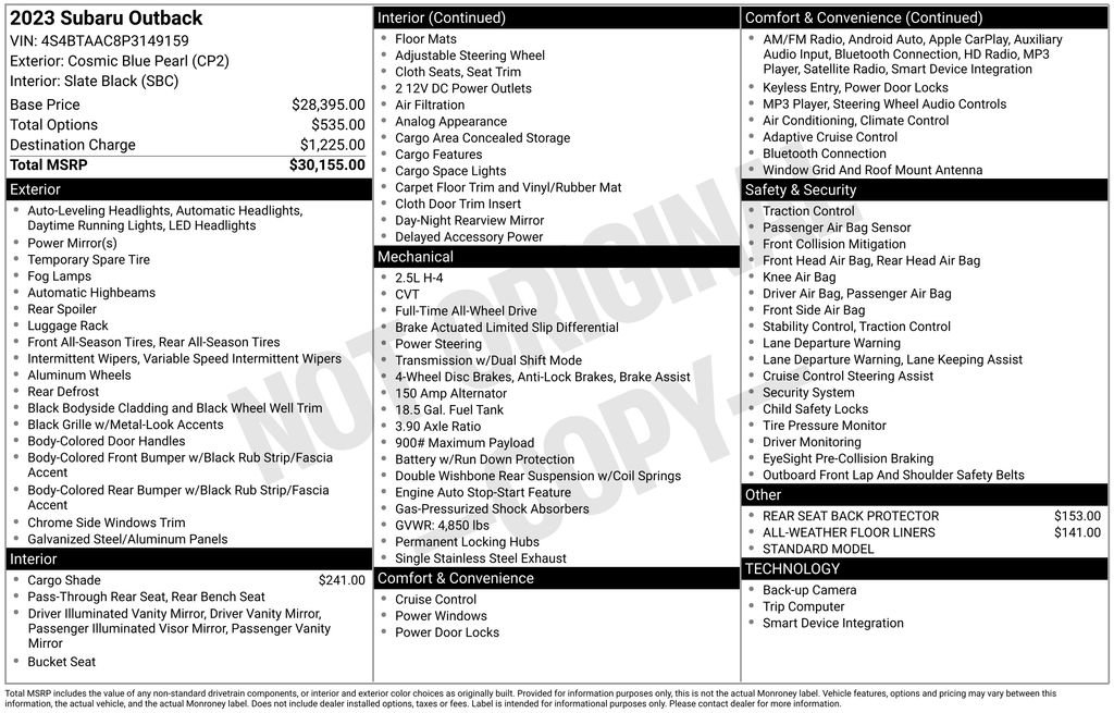 Used 2023 Subaru Outback 2.5i image 25