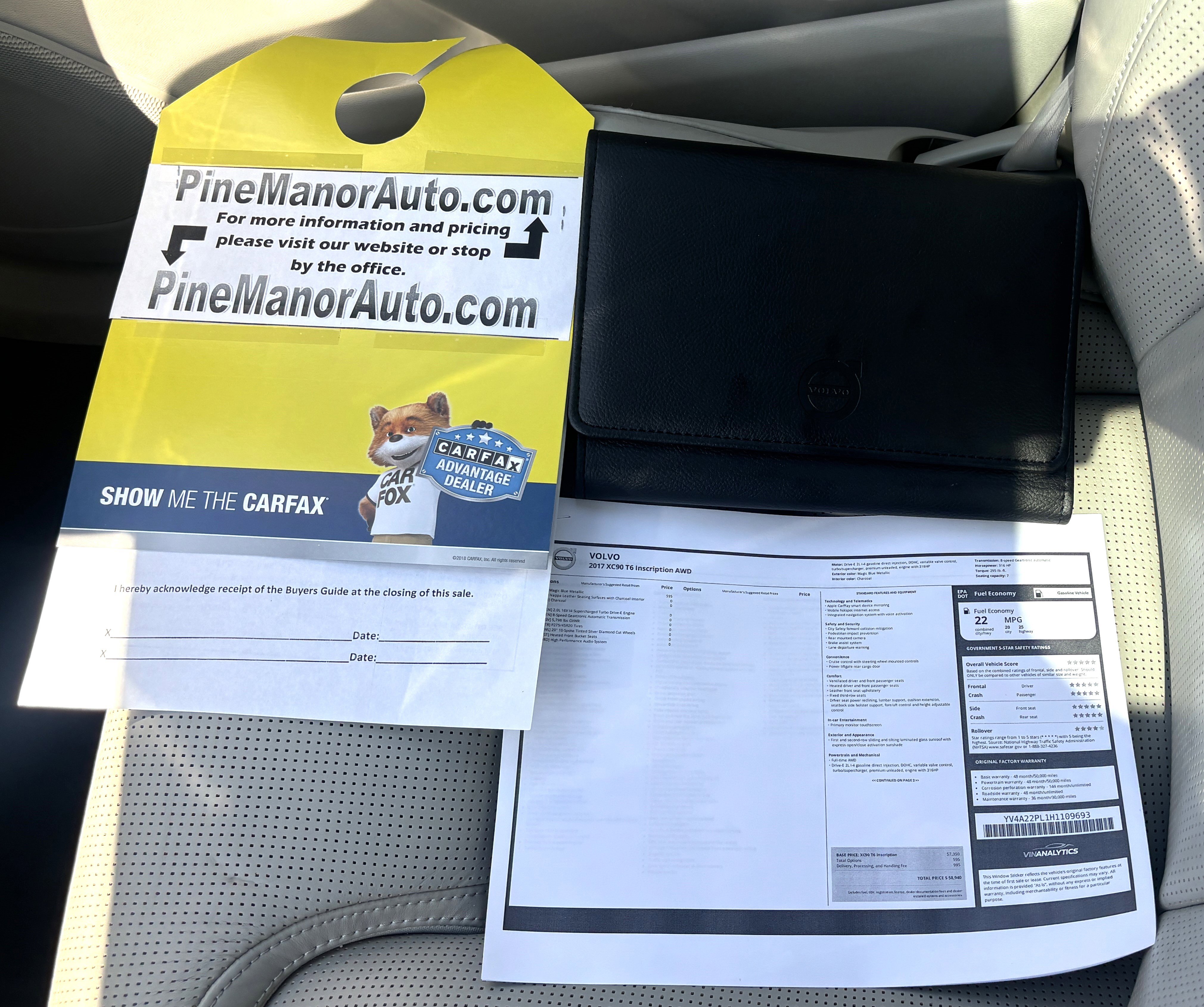 Used 2017 Volvo XC90 T6 Inscription image 35