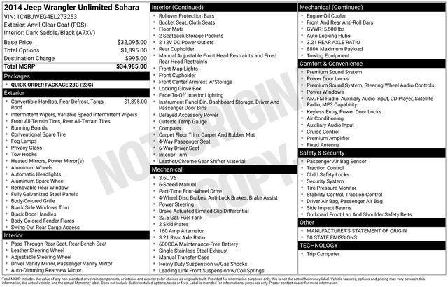 Used 2014 Jeep Wrangler Unlimited Sahara image 31