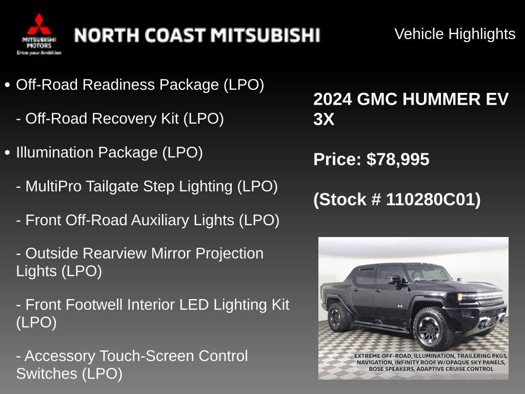 Used 2024 GMC Hummer EV 3X w/ Battery Pack, 24 Module Pack AWD/4WD image 2