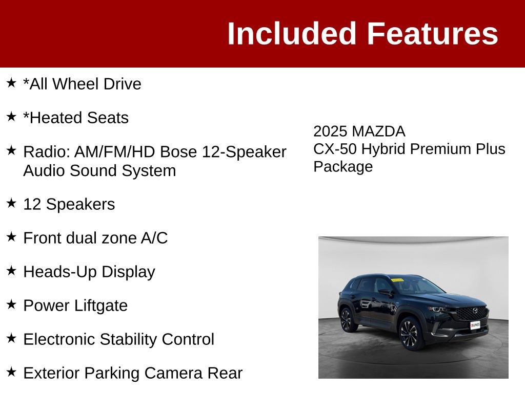 Used 2025 MAZDA CX-50 2.5 Hybrid w/ Premium Plus Pkg AWD/4WD image 3