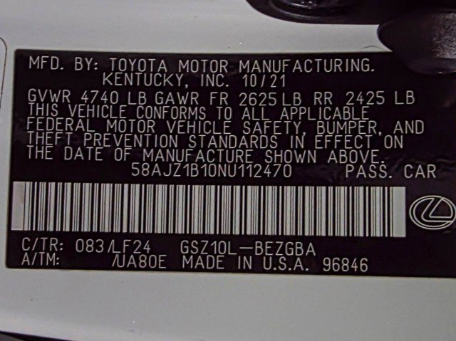 Used 2022 Lexus ES 350 F Sport FWD image 46