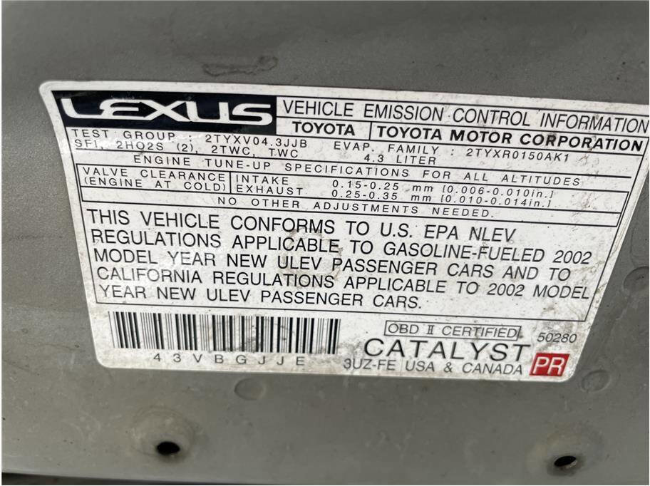 Used 2002 Lexus SC 430 Convertible image 20