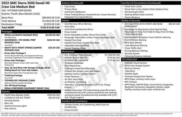 Used 2022 GMC Sierra 3500 Denali w/ Denali Ultimate Package AWD/4WD image 29
