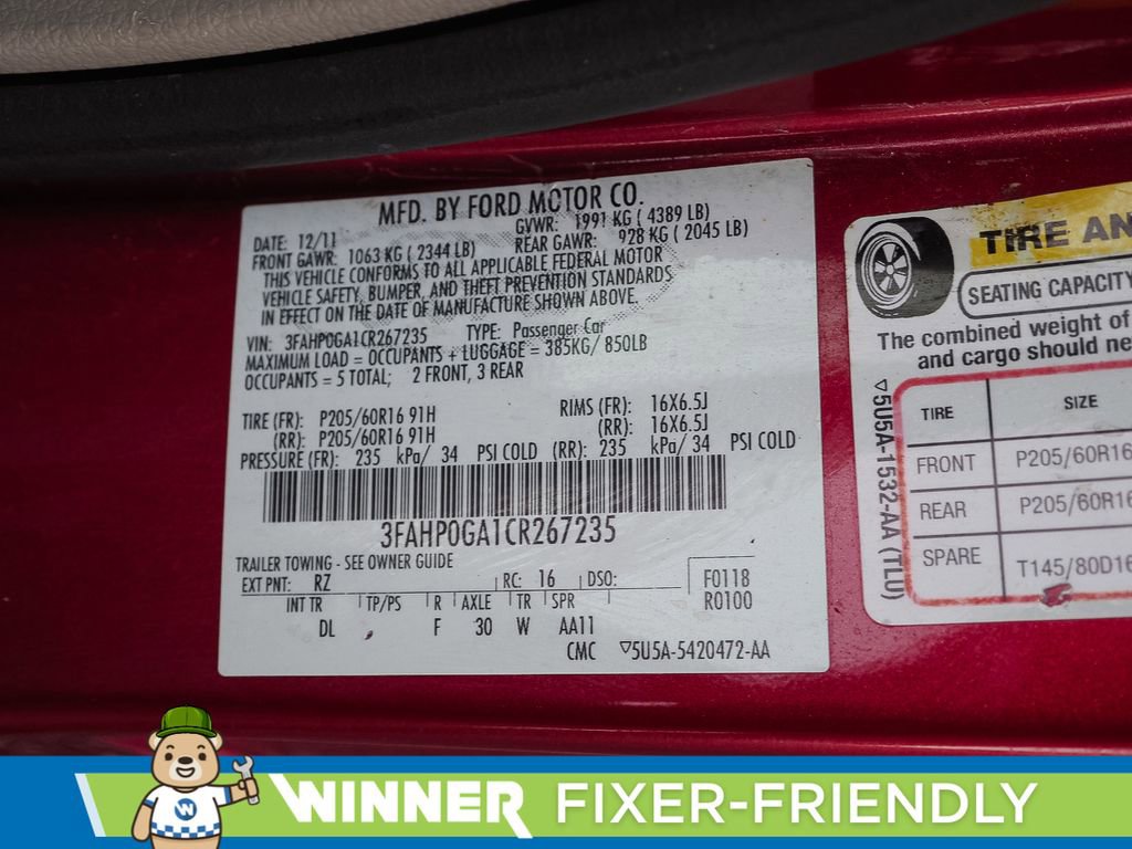 Used 2012 Ford Fusion S image 35