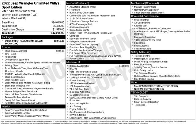 Used 2022 Jeep Wrangler Unlimited Willys image 10