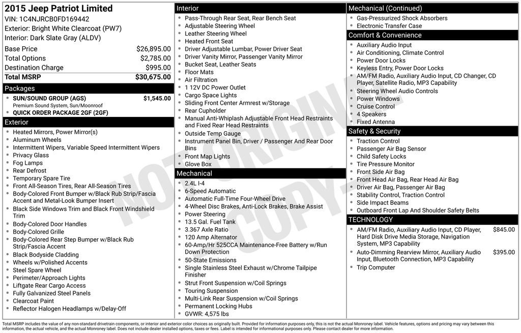 Used 2015 Jeep Patriot Limited w/ Sun/Sound Group image 6