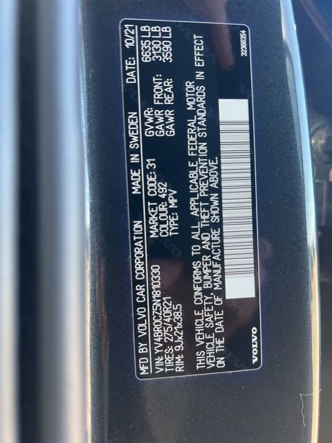 Certified 2022 Volvo XC90 T8 Inscription Expression w/ Advanced Package image 9