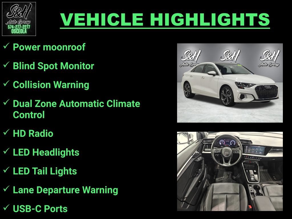 Used 2022 Audi A3 2.0T Premium w/ Convenience Package AWD/4WD image 3
