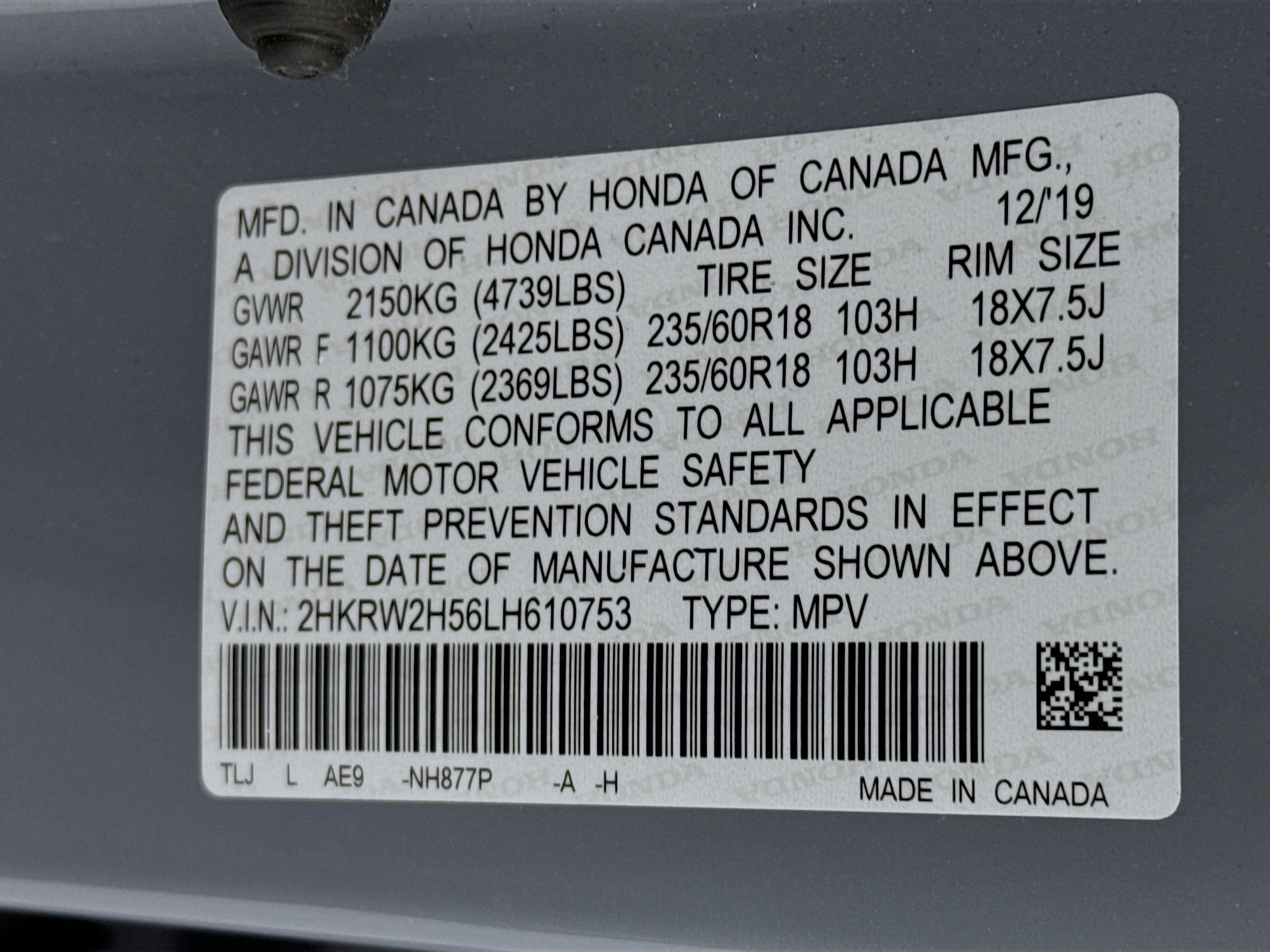 Certified 2020 Honda CR-V EX image 31