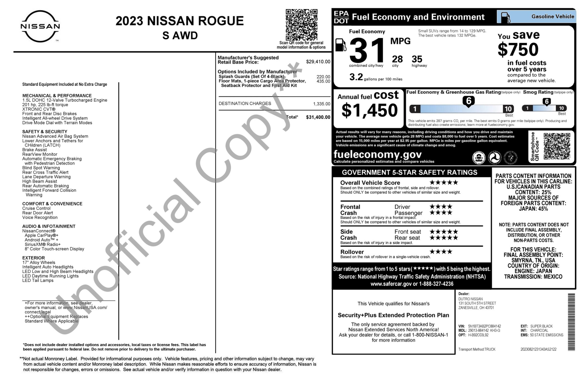 Used 2023 Nissan Rogue S AWD/4WD image 5
