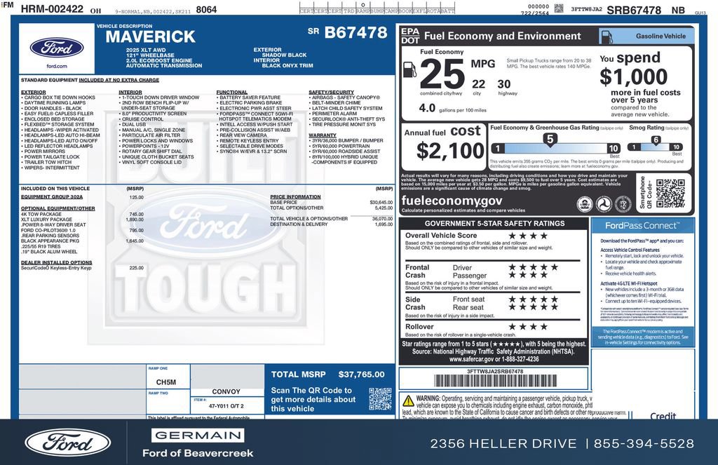 New 2025 Ford Maverick XLT w/ XLT Luxury Package image 27