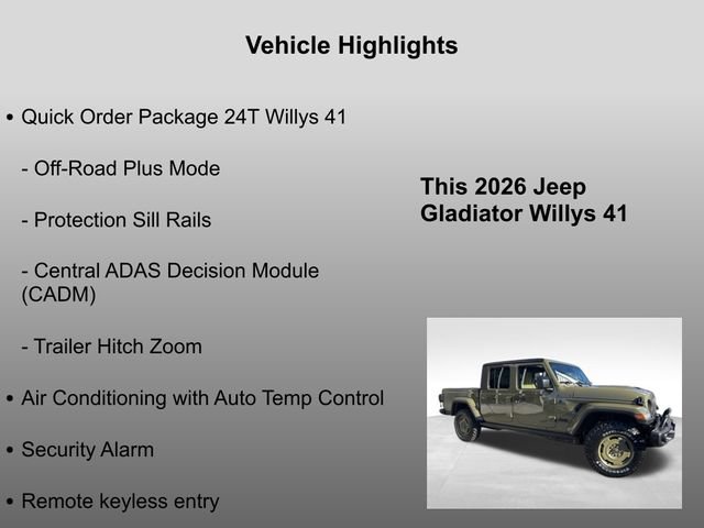 New 2026 Jeep Gladiator Willys AWD/4WD image 37
