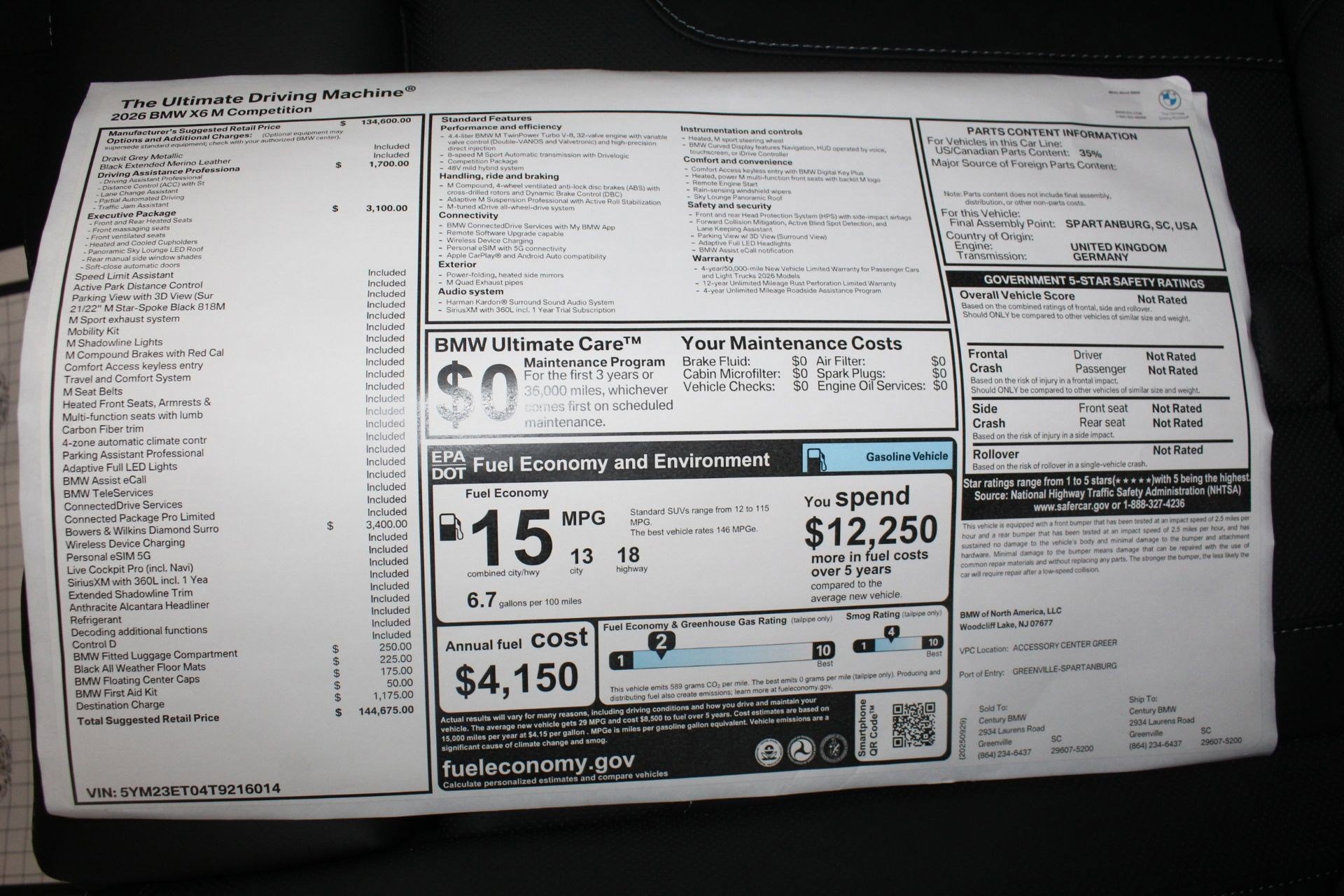 New 2026 BMW X6 M Competition w/ Executive Package image 25