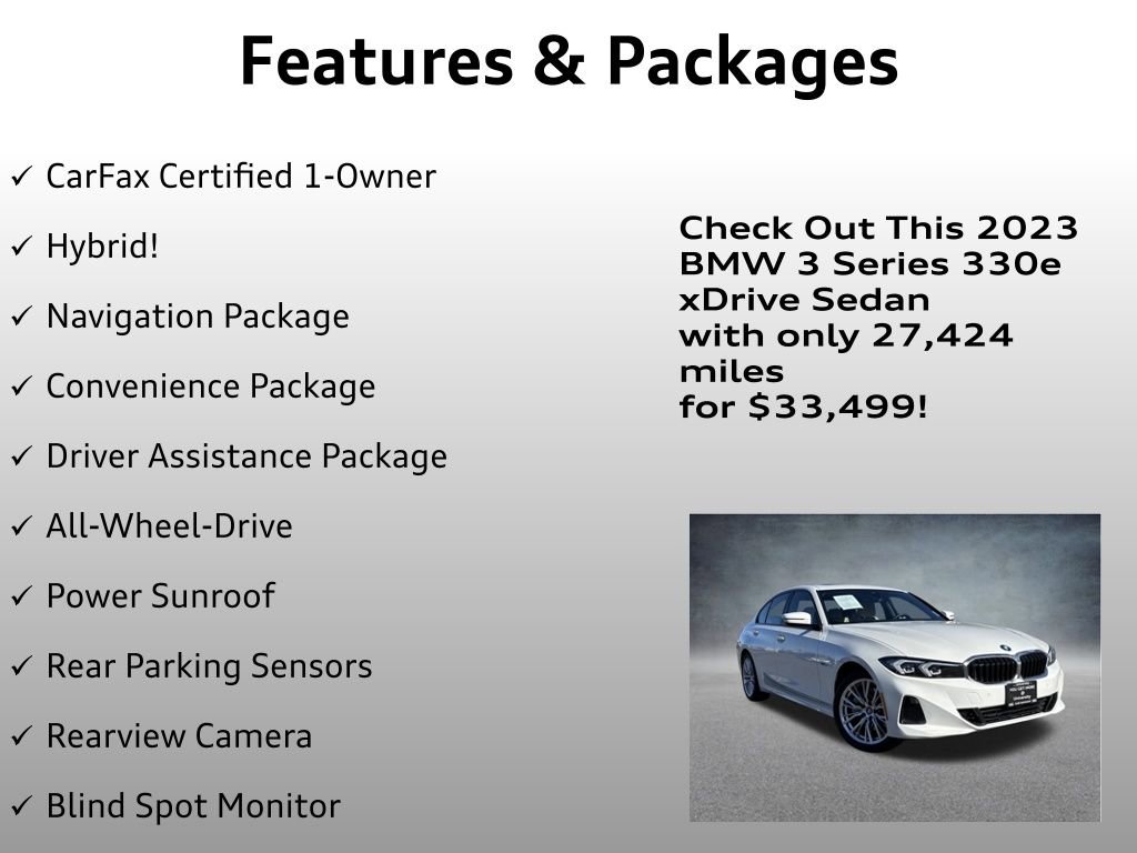 Used 2023 BMW 330e xDrive w/ Driving Assistance Package image 4