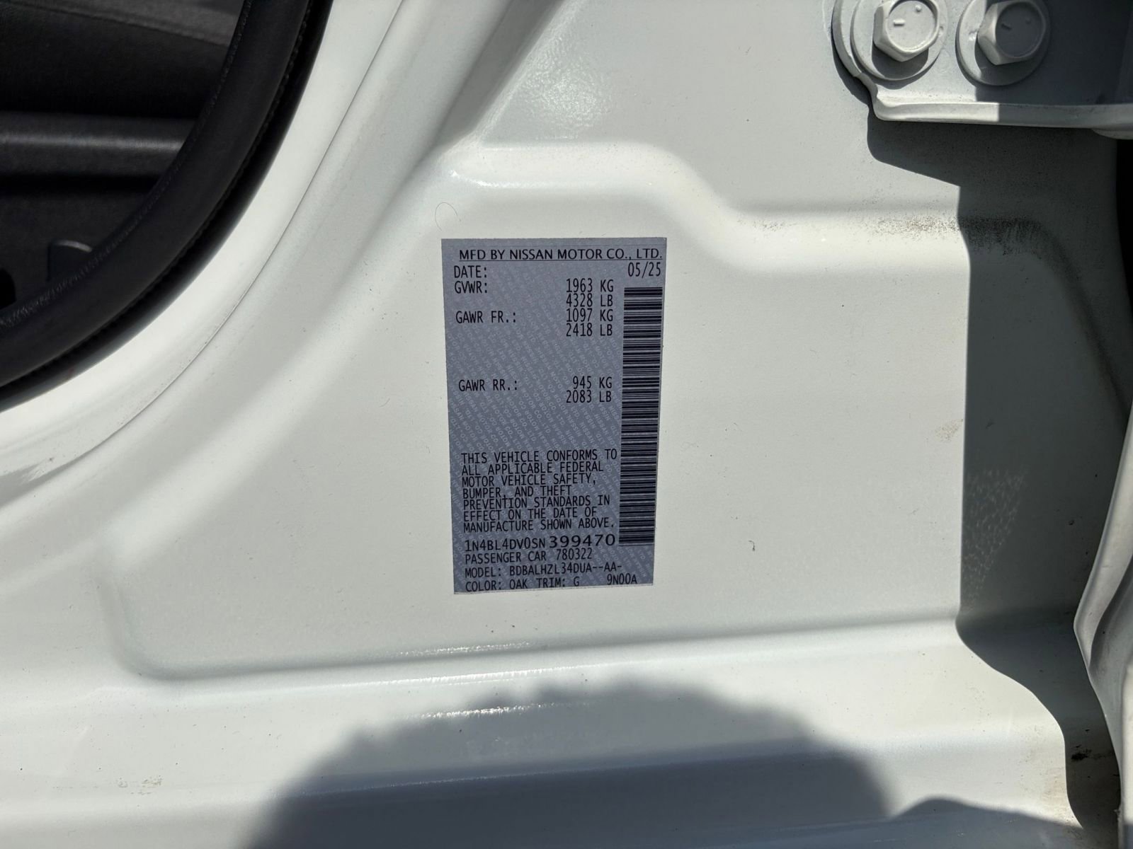 Used 2025 Nissan Altima 2.5 SV image 29