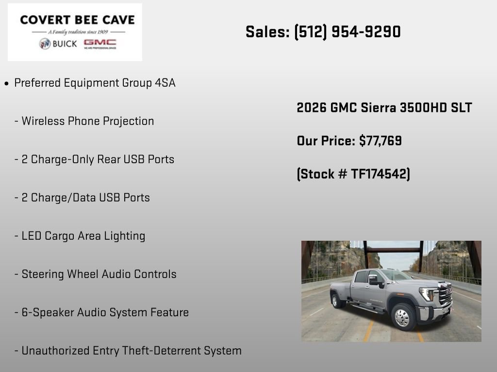 New 2026 GMC Sierra 3500 SLT w/ Texas SLT Premium Package image 18