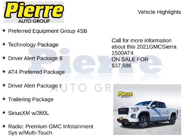 Used 2021 GMC Sierra 1500 AT4 w/ Technology Package AWD/4WD image 7