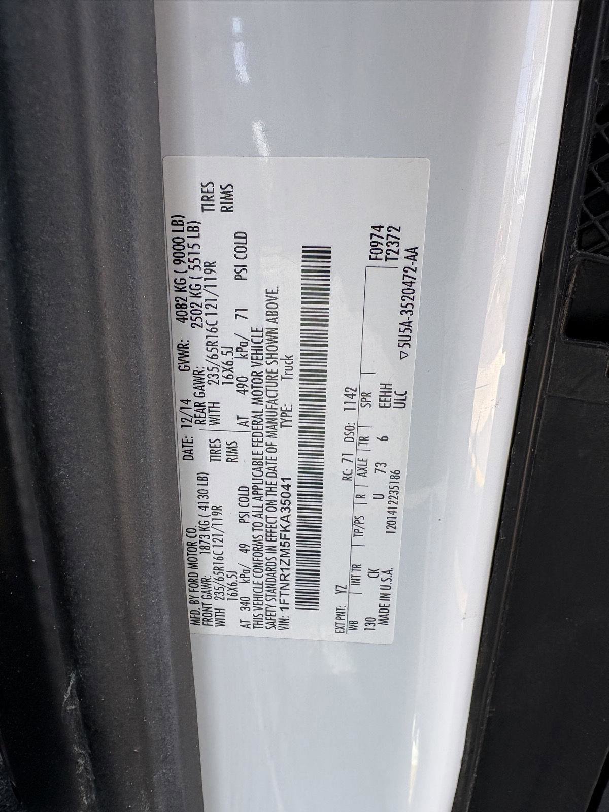 Used 2015 Ford Transit 250 130 Low Roof w/ Exterior Upgrade Package image 15