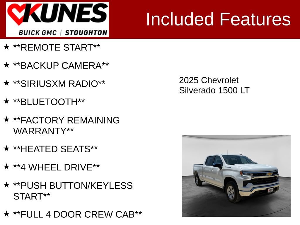 Used 2025 Chevrolet Silverado 1500 LT w/ Work Truck Package AWD/4WD image 2