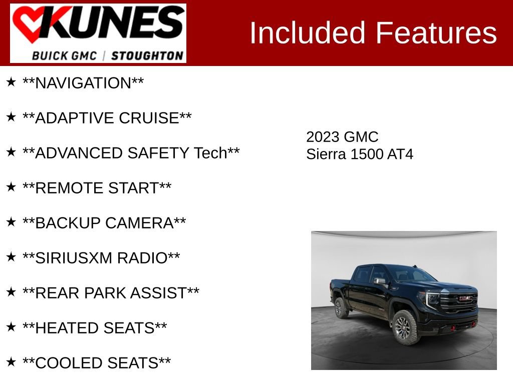 Used 2023 GMC Sierra 1500 AT4 w/ AT4 Preferred Package AWD/4WD image 2