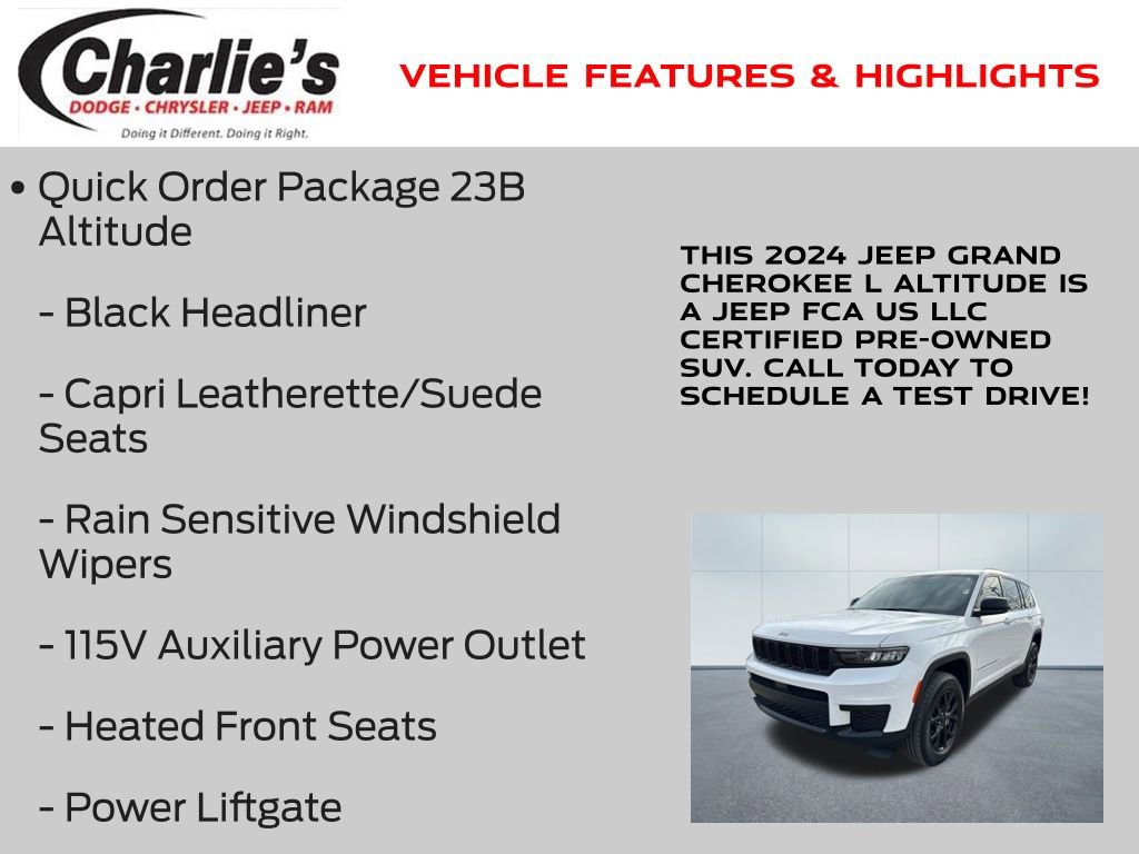 Certified 2024 Jeep Grand Cherokee L Laredo image 19