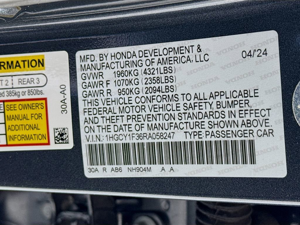 Certified 2024 Honda Accord EX image 35