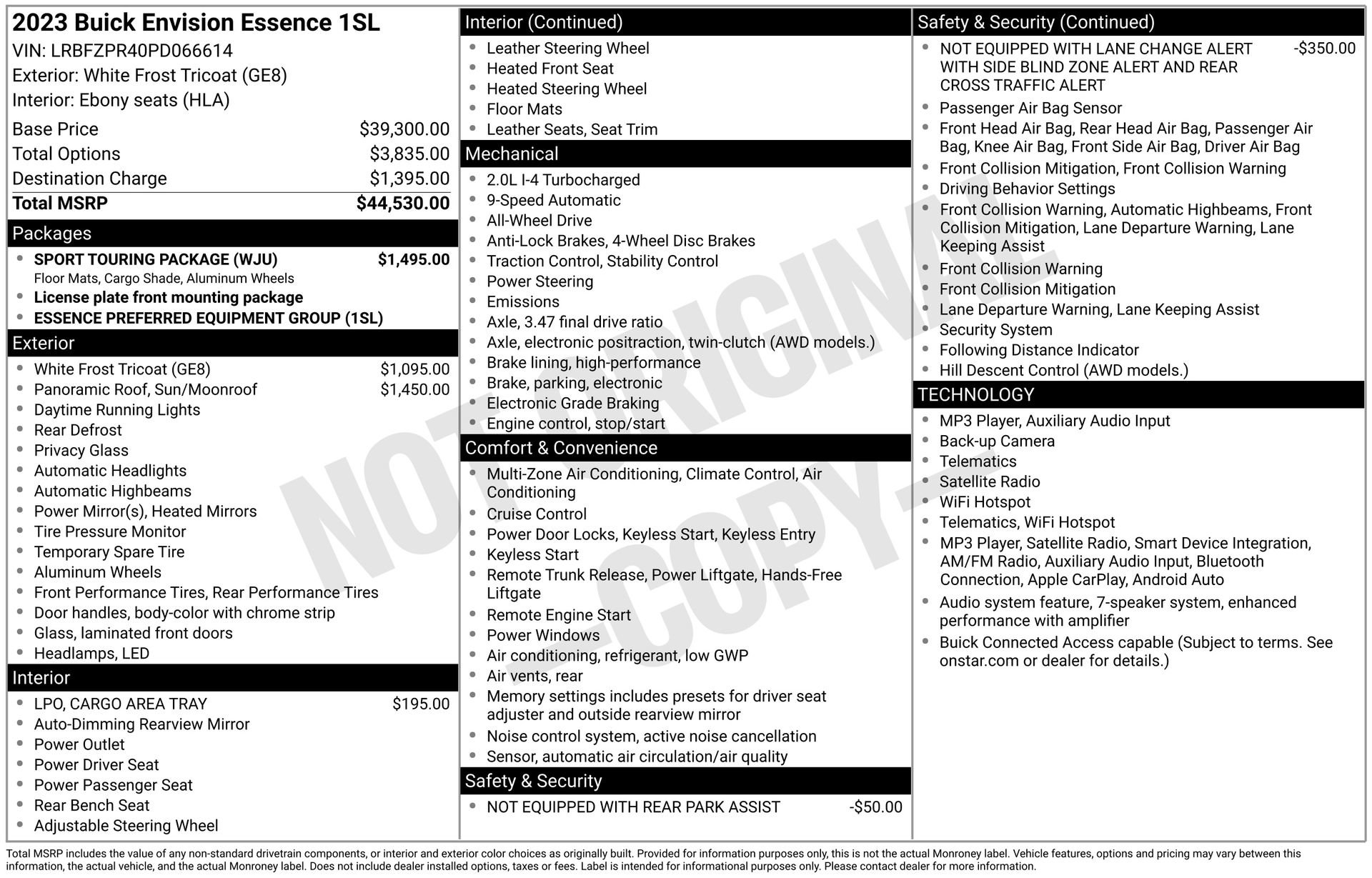 Used 2023 Buick Envision Essence w/ Sport Touring Package AWD/4WD image 3