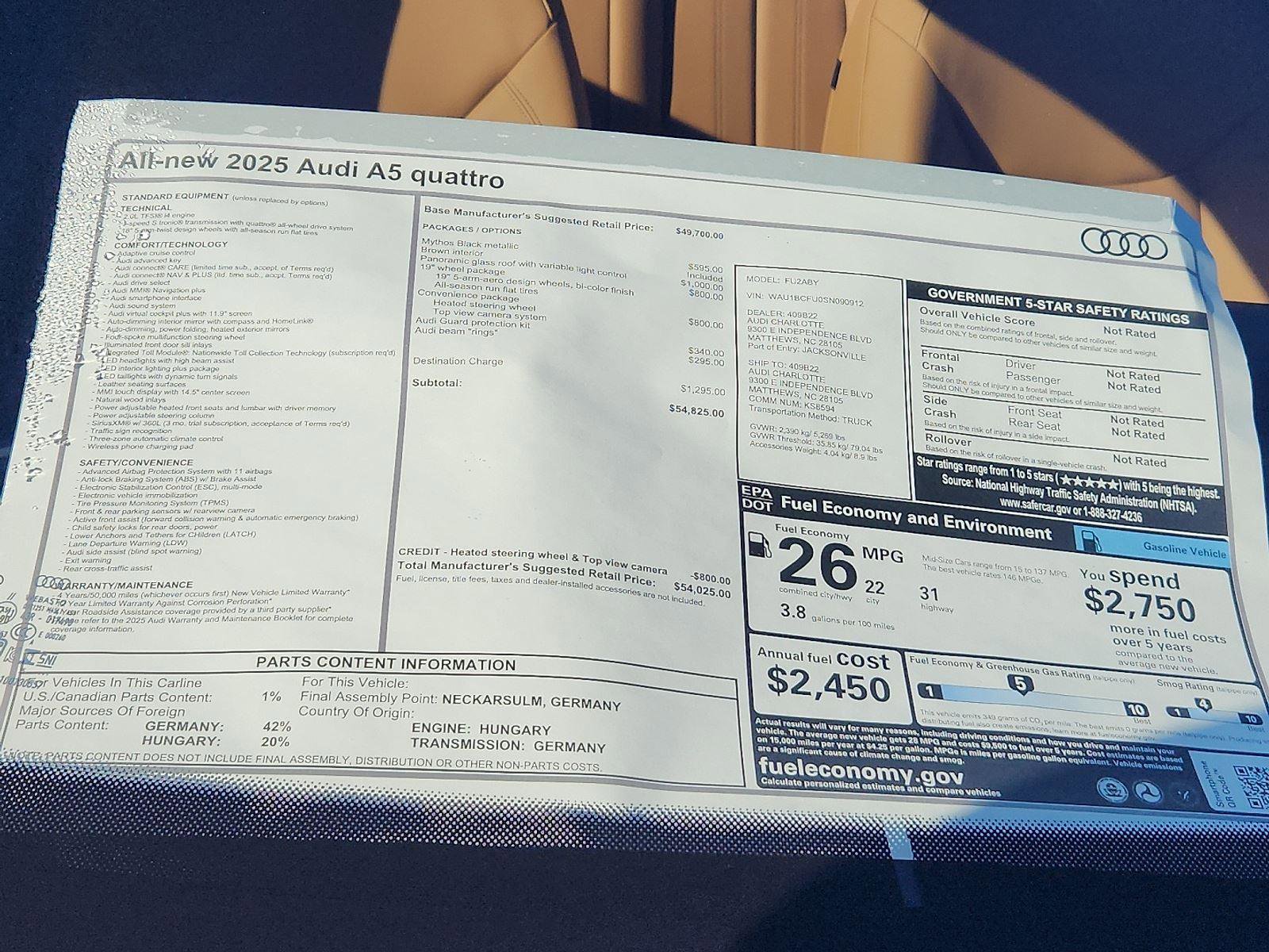 New 2025 Audi A5 2.0T Premium image 21