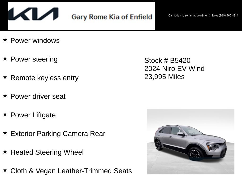 Certified 2024 Kia Niro Wind w/ Wind Preserve Package FWD image 19