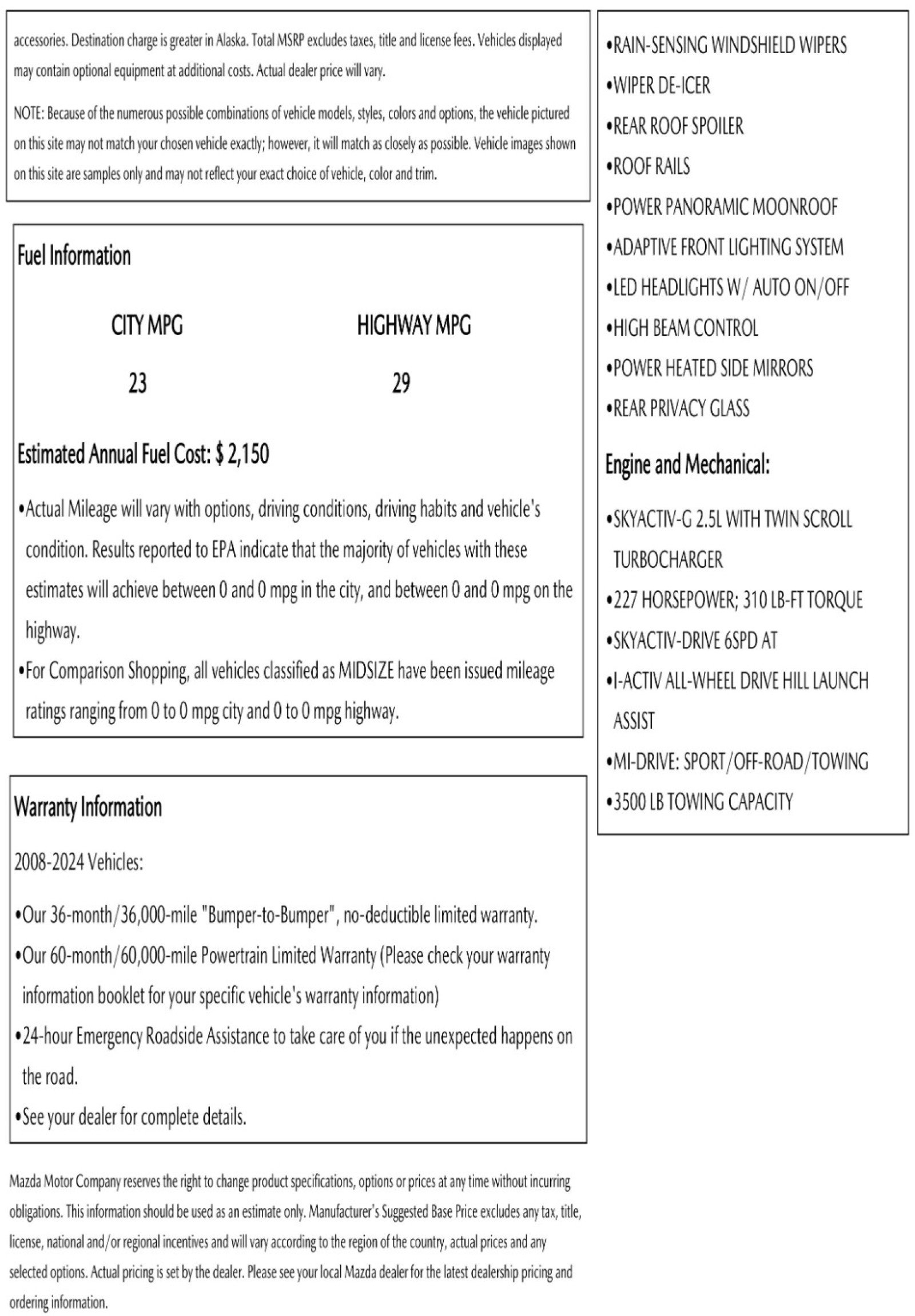 Used 2024 MAZDA CX-50 AWD 2.5 Turbo w/ Premium Pkg image 53