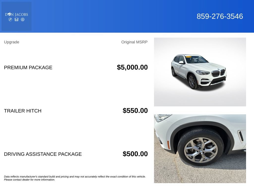 Used 2020 BMW X3 xDrive30i w/ Premium Package AWD/4WD image 5