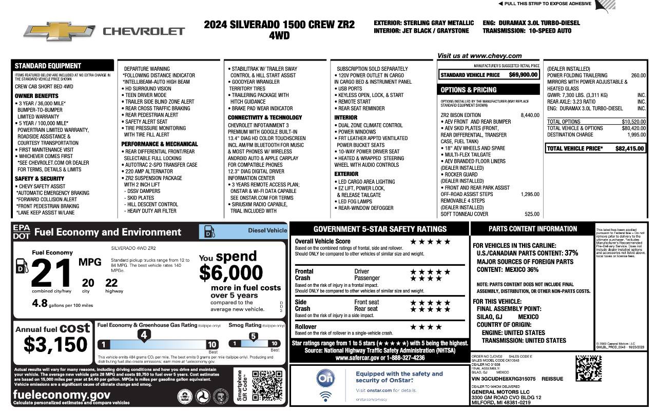 Used 2024 Chevrolet Silverado 1500 ZR2 w/ ZR2 Bison Edition AWD/4WD image 10
