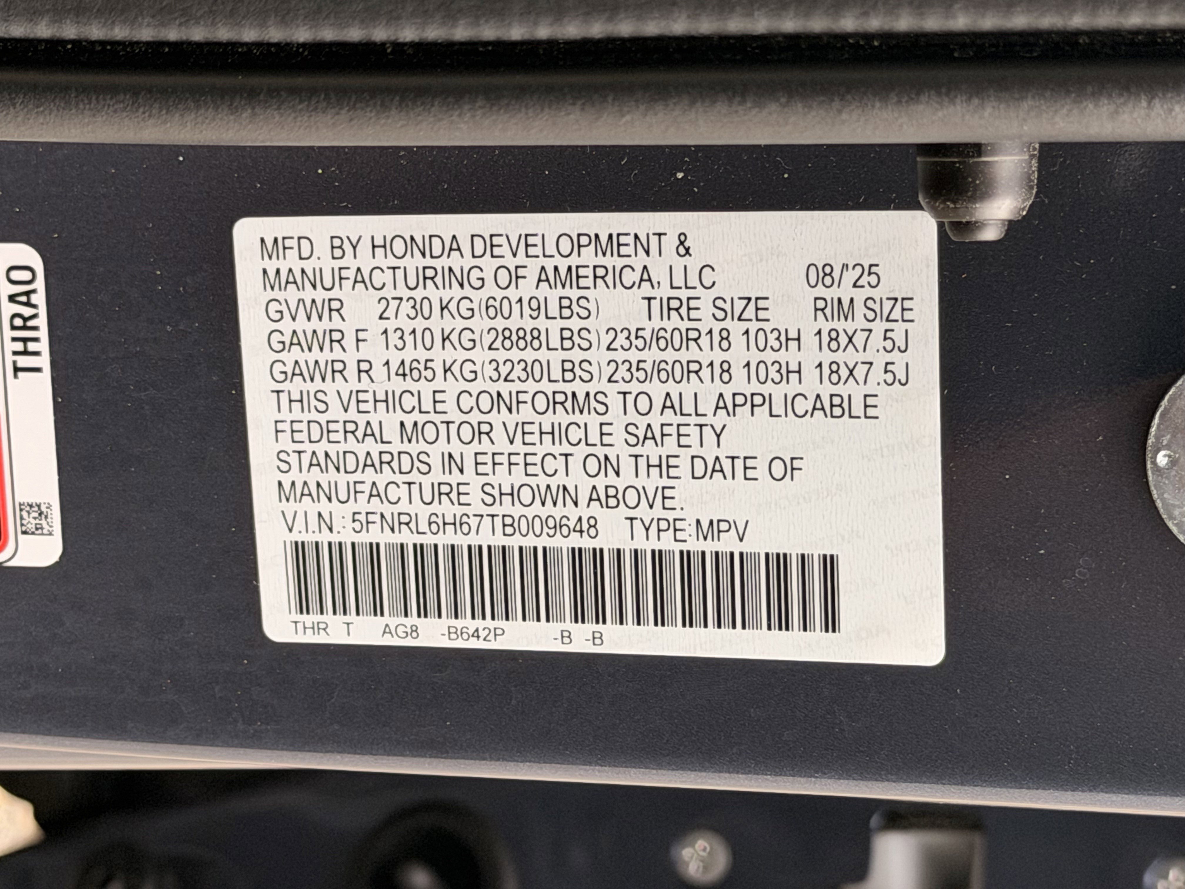 Certified 2026 Honda Odyssey EX-L image 28
