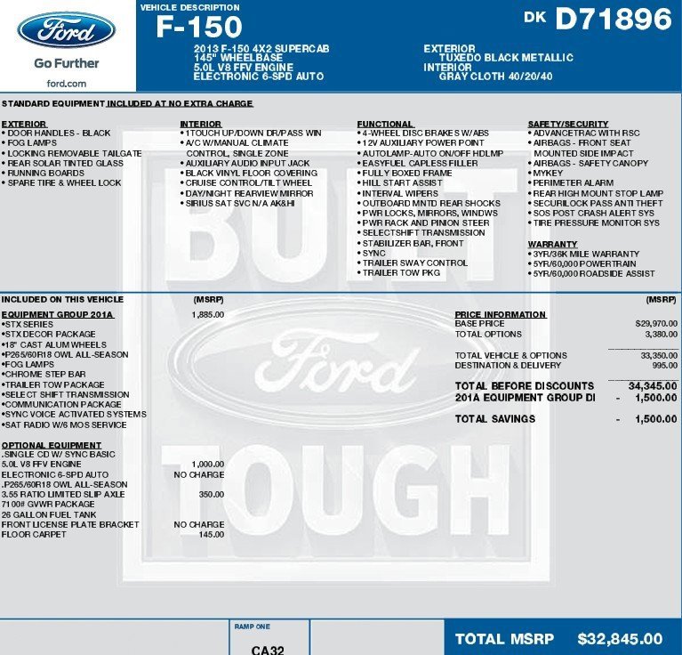 Used 2013 Ford F150 STX w/ Mid Equipment Group image 2
