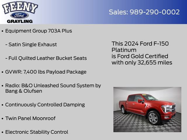 Used 2024 Ford F150 Platinum w/ Equipment Group 703A Plus AWD/4WD image 20