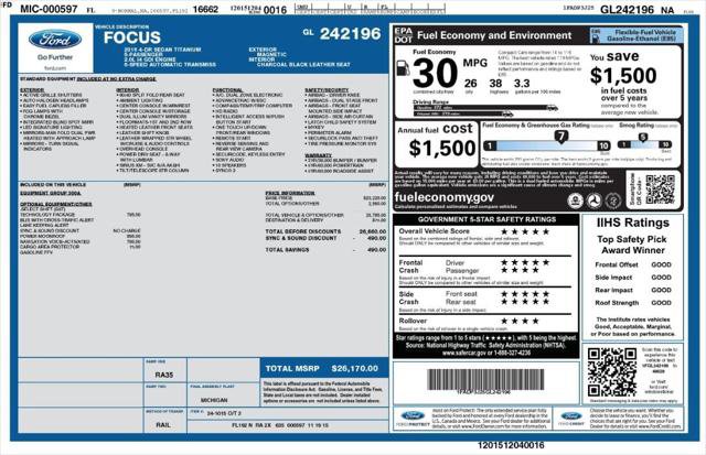 Used 2016 Ford Focus Titanium w/ Titanium Technology Package image 4