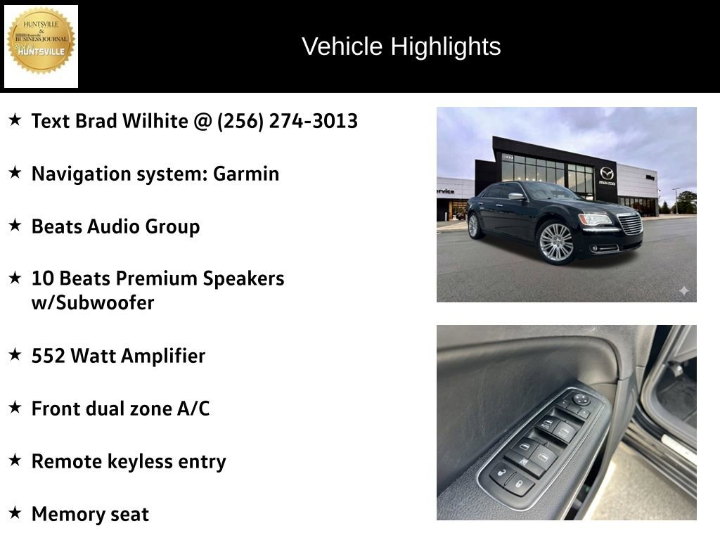 Used 2013 Chrysler 300 C w/ Beats Audio Group RWD image 6