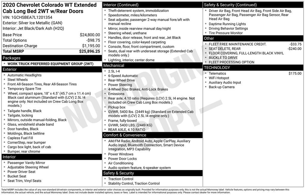 Used 2020 Chevrolet Colorado W/T RWD image 4