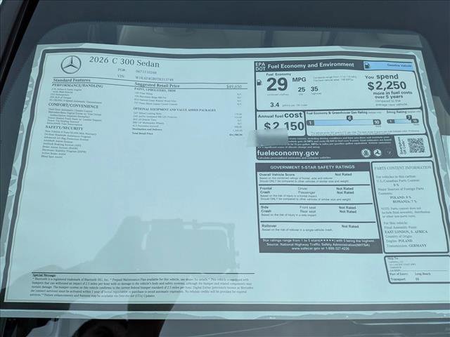 New 2026 Mercedes-Benz C 300 Sedan image 17
