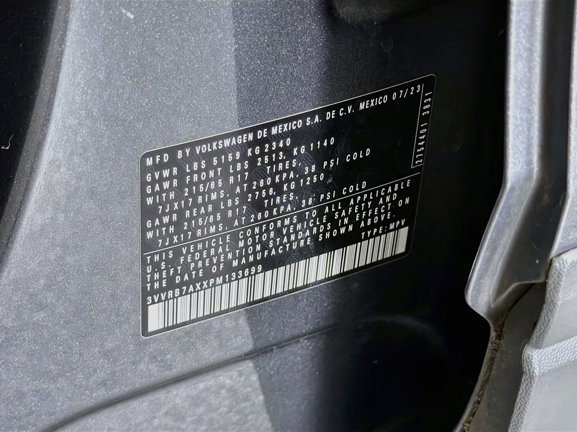 Certified 2023 Volkswagen Tiguan S FWD image 30