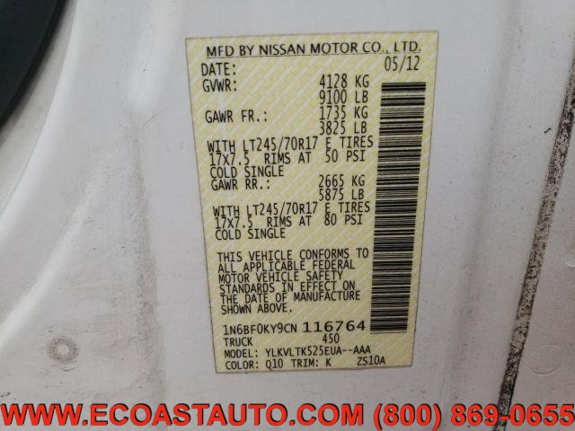 Used 2012 Nissan NV 2500 SV w/ Side Curtain Airbag Pkg RWD image 9
