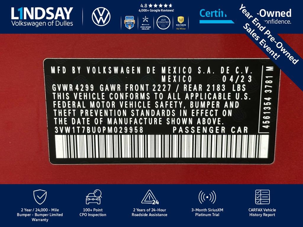 Used 2023 Volkswagen Jetta GLI Autobahn w/ GLI Black Package image 27