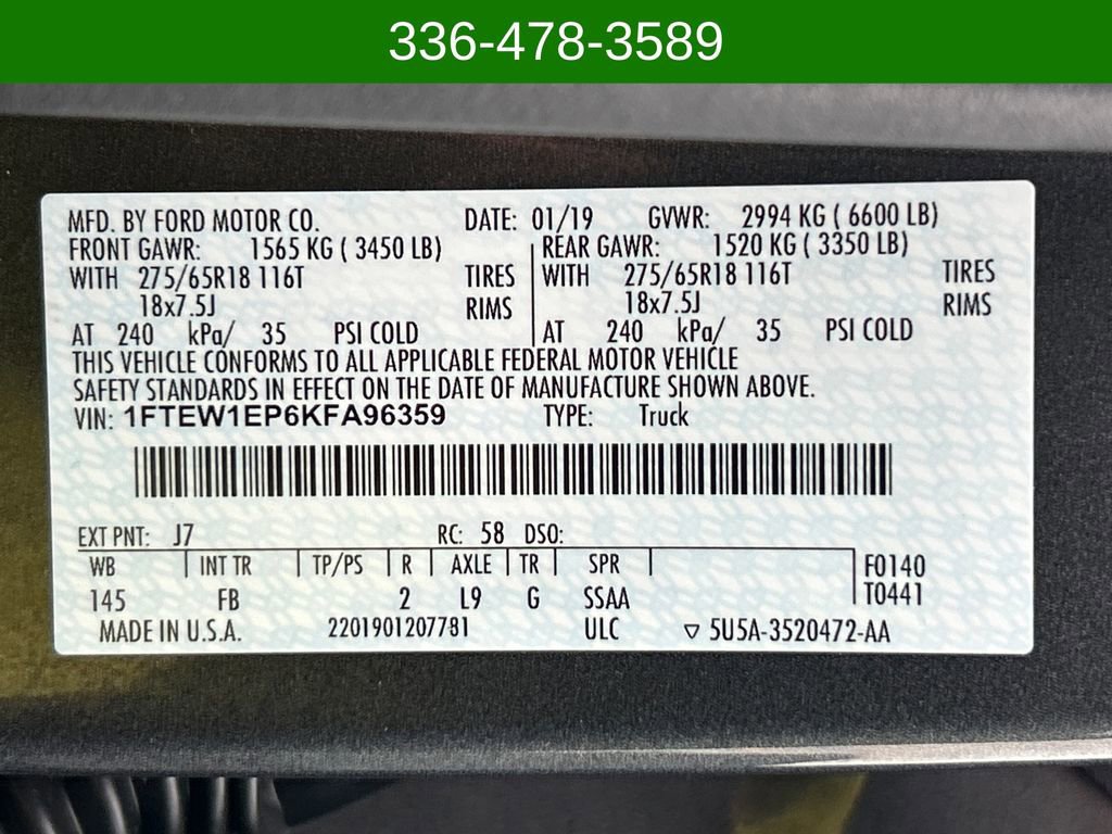 Certified 2019 Ford F150 XLT w/ Equipment Group 302A Luxury AWD/4WD image 28