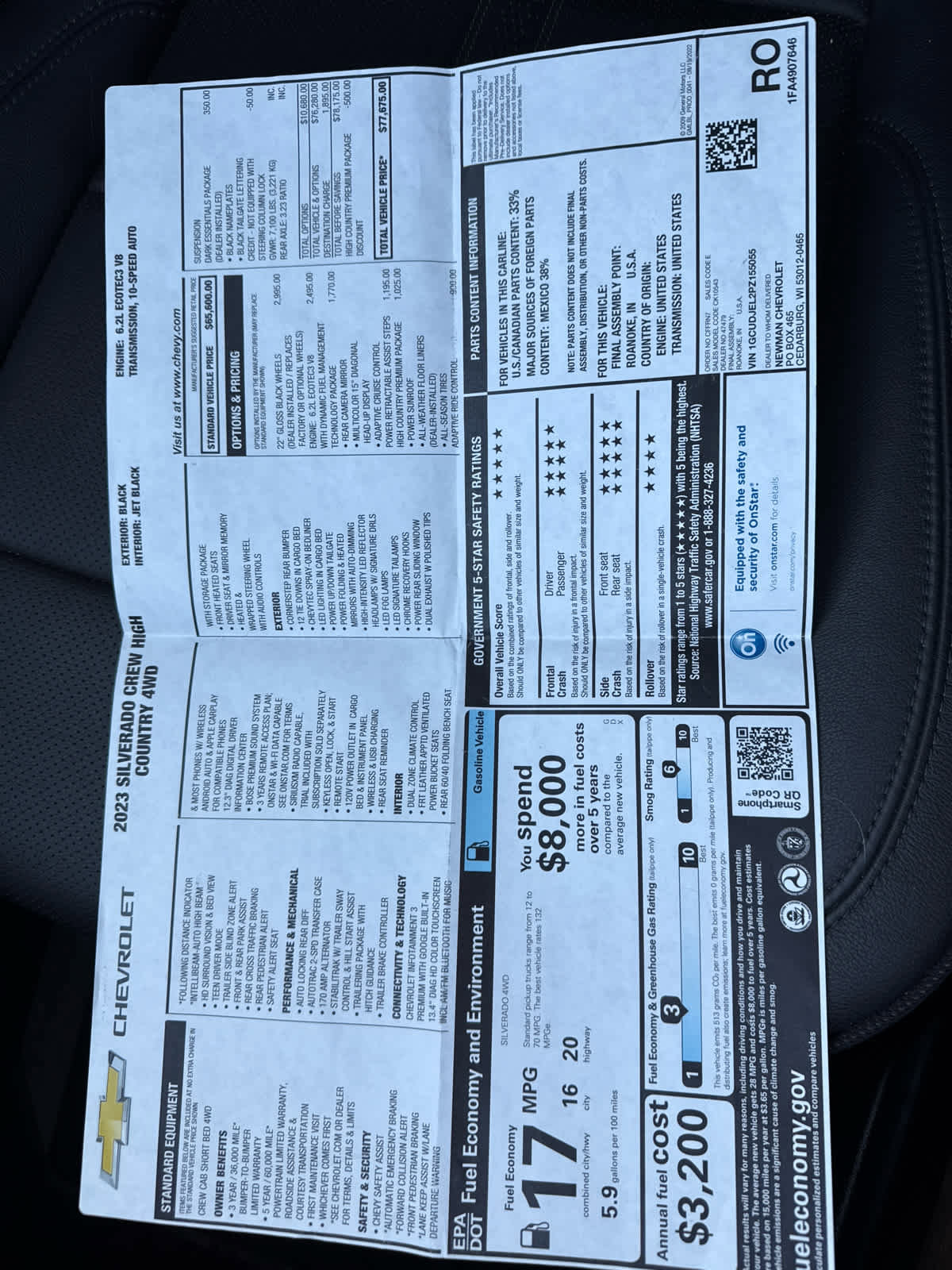 Used 2023 Chevrolet Silverado 1500 High Country w/ High Country Premium Package image 27