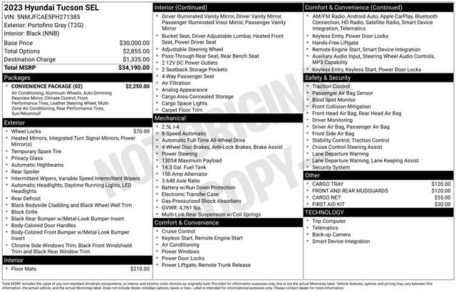 Used 2023 Hyundai Tucson SEL w/ Convenience Package AWD/4WD image 66